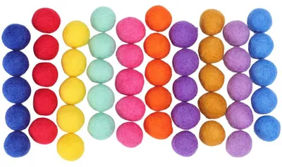 Wollfilzkugeln 50 Stück 10 Farben Pompons für DIY Schmuck Basteln