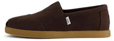 Immagine prodotto di TOMS, espadrillas da uomo modello Alp FWD, in tela di cotone riciclato color marrone cioccolato, taglia 43,5 EU