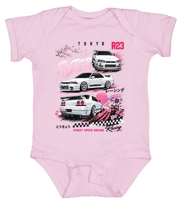 Produktbild von Faster Street Speed Dreams JDM Japan Sakura Tokyo Tuning Y2K Drift Baby Body, Pink, 12/18
