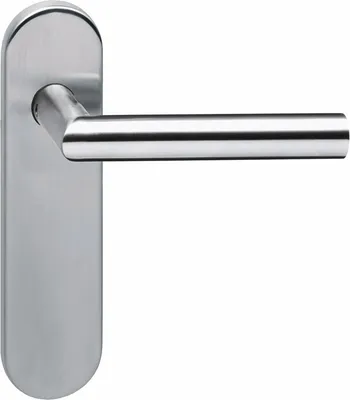 Produktbild von INTERSTEEL Kurzschildgarnitur 0035.077436 Edelstahl 304 PZ abgerundet Drückergarnitur
