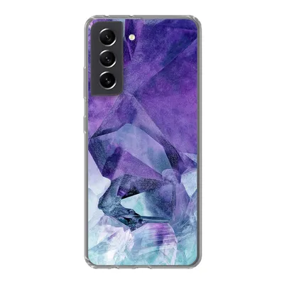 Produktbild von MuchoWow® Handyhülle Schutzhülle Hülle für Samsung Galaxy S21 FE Mineralien - Naturstein - Kristalle Silikon Softcase Handy Hülle - Mobiltelefonhülle