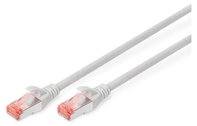 Zdjęcie produktu dla Digitus Kabel krosowy CAT 6 S/FTP, 7 m, szary, 7 m, Cat6, S/FTP (S-STP), RJ-45, RJ-45, Szary