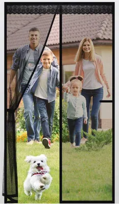 Produktbild von Famanu Magnetisches Fliegengitter 100x220 cm - Insektenschutz und Einfache Montage
