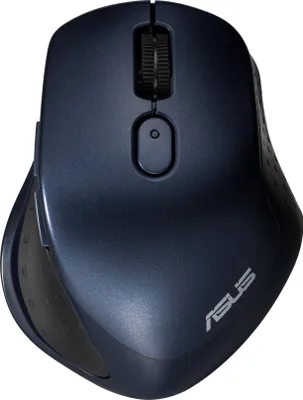 Zdjęcie produktu dla ASUS MW203, Po prawej stronie, Optyczny, RF Wireless + Bluetooth, 2400 DPI, Czarny, Niebieski