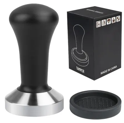 Image de Elzusha - Pilon à café de 51 mm en acier inoxydable avec manche en aluminium