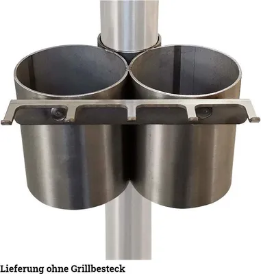 Produktbild von Schneider Halter für Grillgalgen aus Edelstahl für Grillbesteck mit 2 Stubbihaltern
