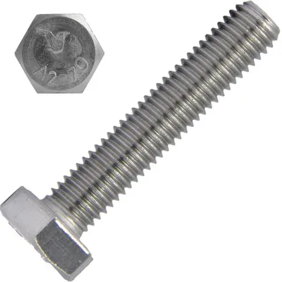 Produktbild von AG-BOX Sechskantschrauben M6x100 DIN 933 Edelstahl A2, 50 Stück