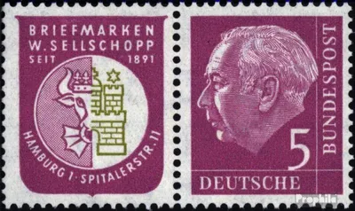 Produktbild von Briefmarken BRD (BR.Deutschland) 1956 Mi W8 gestempelt Heuss
