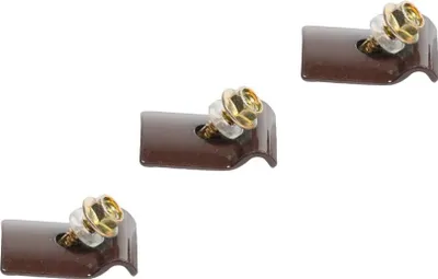 Produktbild von 3x Spanndrahthalter mit Schrauben aus Metall braun