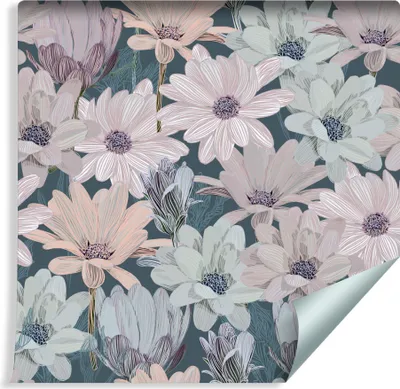 Produktbild von 10m VLIES TAPETE Rolle Pastell Gänseblumen Blumen Floral XXL