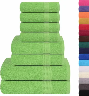Produktbild von vidaXL 8-tlg. Handtuch-Set FROGN Apfelgrün 360 g/m²