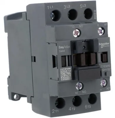Produktbild von Easy TeSys Control AC-3 Leistungsschütz, 32 A, 3-polig (1 Schließer), 24 V DC Spule LC1E3210BD