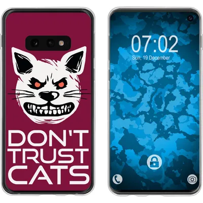 Produktbild von PhoneNatic Case kompatibel mit Samsung Galaxy S10e Silikon-Hülle Crazy Animals Katze M1