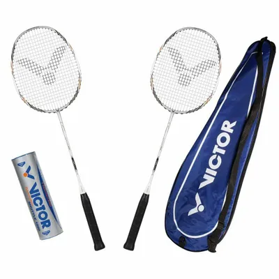 Produktbild von Victor Badminton Set Atomos 800 | Badmintonset Badmintonschläger Badmintonbälle Badmintonhülle