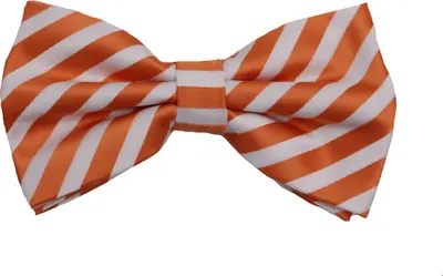 Produktbild von Fabio Farini - 1 Stück Herren Streifen Fliegen - Männer Querbinder Vorgebunden Bowtie Streifen - Orange/Weiß