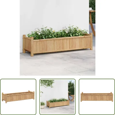 Image de The Living Store Bac à plantes 100x30x25 cm bambou