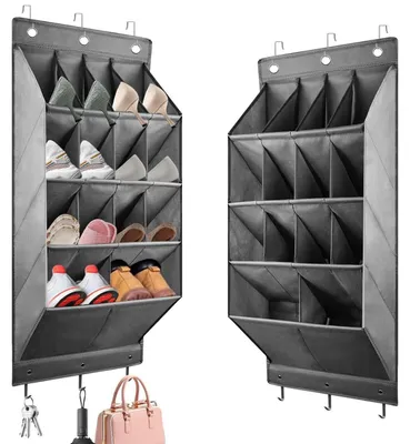 Immagine prodotto di Scarpiera sospesa con 14 tasche, colore grigio