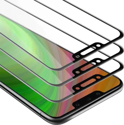 Produktbild von Cadorabo 3x Vollbild Panzer Folie für Huawei MATE 20 LITE Schutzfolie in Schwarz Tempered Display-Schutzglas