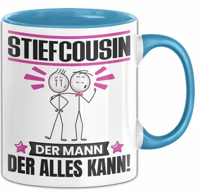 Produktbild von Stiefcousin Tasse Geschenk für Stiefcousin Der Mann Der Alles Kann Geschenkidee zum Geburtstag (Blau)