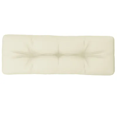 Image de Coussin de palette crème 120x40x12 cm tissu