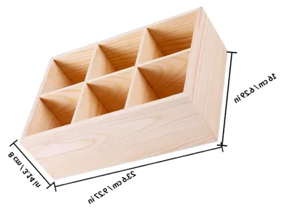 Produktbild von Holz Stiftehalter mit 6 Fächern für Buntstifte und Aufbewahrung für den Schreibtisch, geeignet für Künstler und Schüler