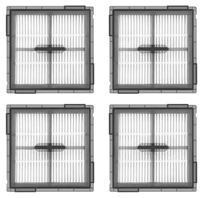 Produktbild von HEPA-Filter für Saugroboter - 4 Stück Ersatzfilter - Kompatibel mit Q10 S5, Q10 S5+, Q10 X5, Q10 X5+ - Weiß/Grau