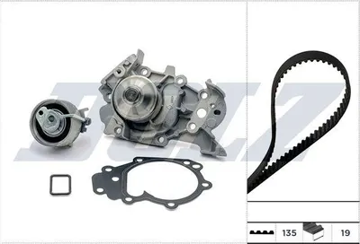 Produktbild von DOLZ KD230 Zahnriemensatz + Wasserpumpe für VW Fox Schrägheck (5Z1, 5Z3, 5Z4) POLO (6N2) Polo Schrägheck (6N1) Polo Variant (6V5) für SEAT Inca (6K9)