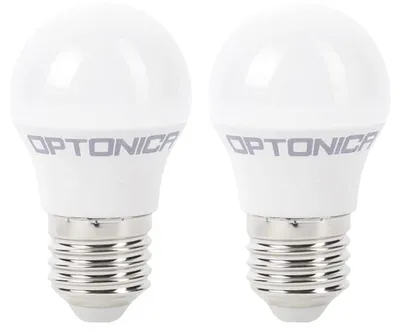 Productafbeelding van Optonica LED Kogellamp P45 E27 Mat - 3.5W 300lm 2700K - Extra Warmwit - Vervangt 30W - 2 stuks