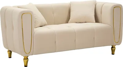 Produktbild von FURNLUX Sofa Alma Beige 81cm / Hauptfarbe: Beige / Abmessungen: 81 x 71 x 155 cm