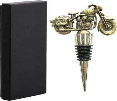 Produktbild von Weinverschluss für Motorrad, schwarz, Edelstahl, praktisch