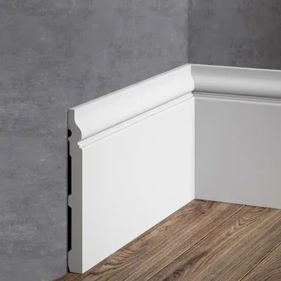Produktbild von PROVISTON | Sockelleiste Polystyrol | 19 x 198 x 2000 mm | Weiß | Kunststoff
