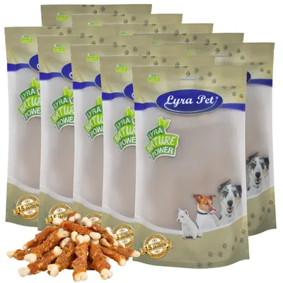 Produktbild von 10 kg Lyra Pet® Calciumknochen mit Hühnerbruststreifen