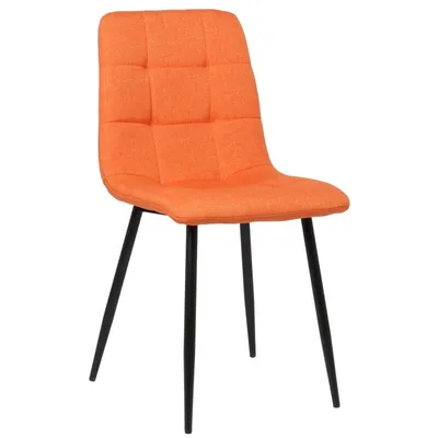Produktbild von CLP Esszimmerstuhl Tilde Bezug gepolstert gesteppt mit Rückenlehne bis 150 kg orange Material Stoff