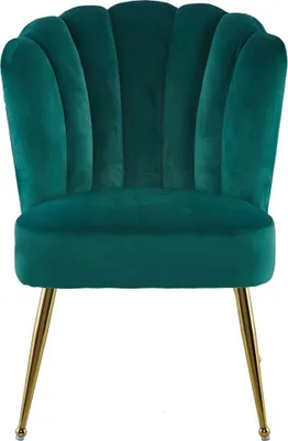 Produktbild von QIYANO Design-Stuhl Grün, Samt, Gold, Metall, Komfortabel, Wohnzimmer, Esszimmer