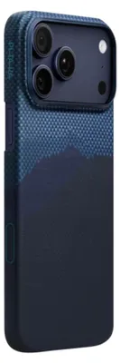 Immagine prodotto di Cover Pitaka Ultra Slim Over the Horizon con Anello Magnetico compatibile con iPhone 17 Pro, Blu