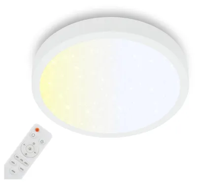Productafbeelding van Briloner LED-plafondlamp Runa, diameter 38 cm, wit, met instelbare kleurtemperatuur (CCT)