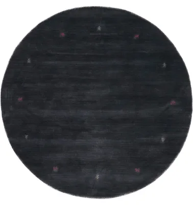 Image de carpetfine Tapis de laine Gabbeh Uni ronde Gris Ø 300 cm | Tapis moderne pour le salon et la chambre à coucher