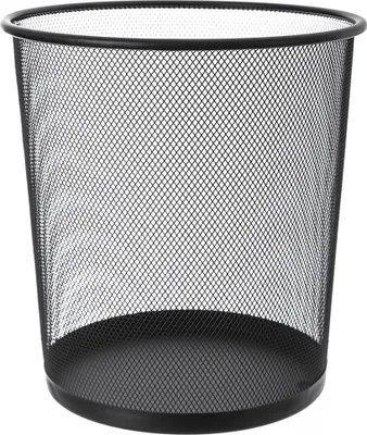 Obrázek produktu pro Orion | Odpadkový koš - Kovový odpadkový koš - 6 litrů - Černý - Robustní konstrukce - Klasický design - Vhodný pro kancelářské použití