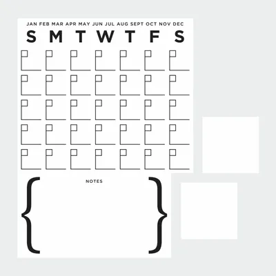 Produktbild von Wandaufkleber Trockenlöschkalender