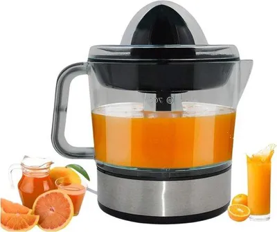 Immagine prodotto di Spremiagrumi elettrico Saftex da 45 W, 700 ml, in acciaio inossidabile, grande
