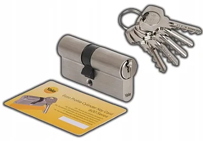 Produktbild von Yale Y600 Türzylinder Sicherheitsschloss Satinschloss 5 Schlüssel