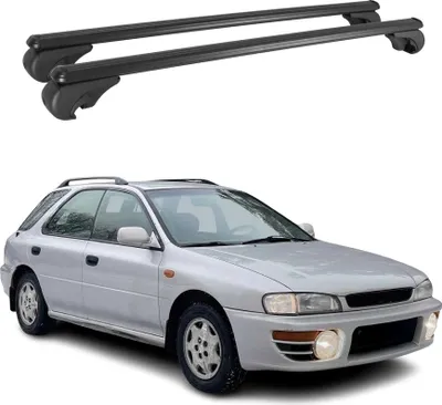 Image de Barres de toit Transversales pour Subaru Impreza Break 1994-2000 Aluminium Noir