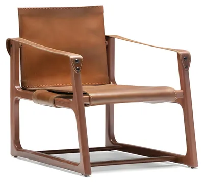 Produktbild von Moderner brauner Kunstledersessel mit elegantem Design