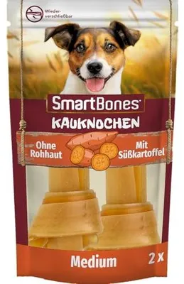 Imagen del producto de Pochoutka SmartBones, sabor a batata, tamaño mediano, paquete de 2 unidades