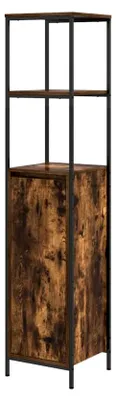 Produktbild von Badschrank mit Regalen in Räuchereiche 36x35x165 cm