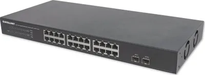 Obrázek produktu pro Intellinet 561044, Nespravované, L2, Gigabit Ethernet (10/100/1000), Plně duplexní režim, Instalace do racku, 1U