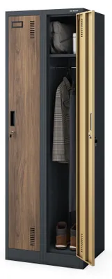 Produktbild von Jan Nowak Umkleideschrank Metall, 2 Abteile, abschließbar, 180 x 60 x 50 cm
