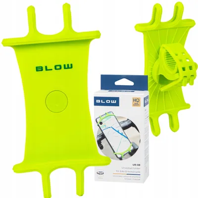 Image de Support pour téléphone portable en silicone, compatible avec vélos et motos, couleur verte