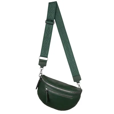 Immagine prodotto di Marsupio, borsa a tracolla, borsa a spalla in ecopelle, design italiano, VERDE (955)