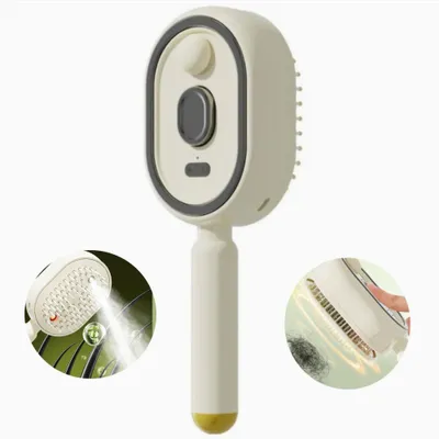 Produktbild von Elektrische Haarbürste mit Wasserspray, 2-In-1 Massagebürste, Entwirrungskamm Mit Integriertem SprüHnebel Nass für nasses & trockenes Haar